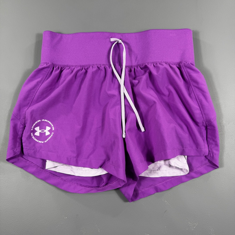 Under Armour Purple Iso Chill Running Shorts Built-in Liner‎ Women's SM